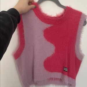 The Ragged Priest Pink and Purple Fuzzy Top